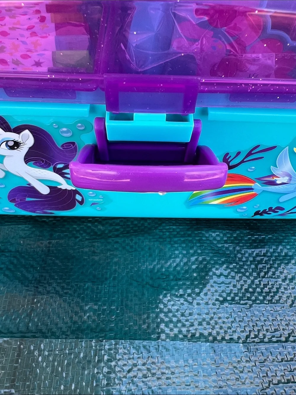 My Little Pony Aqua Storage Box with Purple Lid